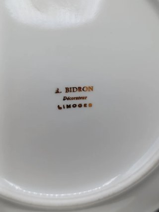 Set platos Limoges patrón de Perros