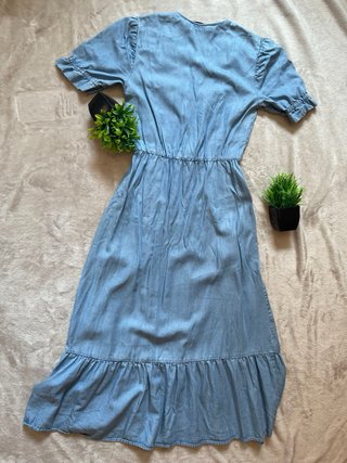 Vestido largo Zara azul