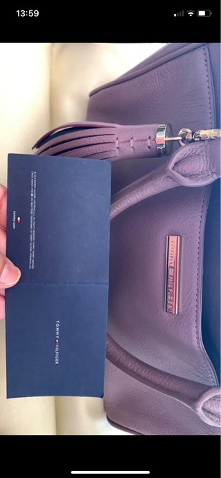 Bolso Tommy Hilfiger Lila de piel