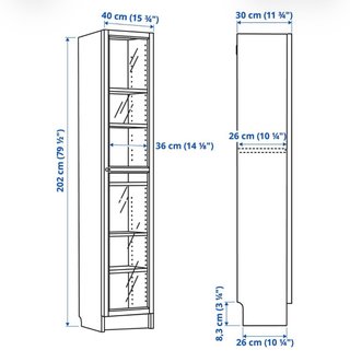 Estantería Billy Ikea Blanca y Cristal