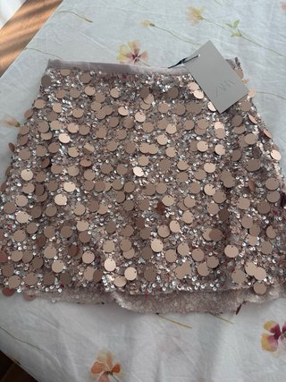 Minifalda Zara lentejuelas