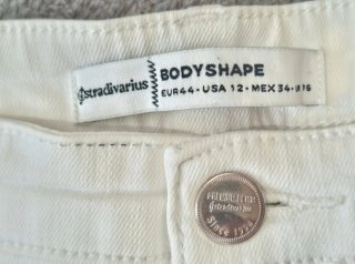Vaqueros Stradivarius Body Shape Blanco Talla M
