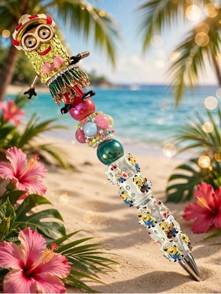 Bolígrafo artesanal Minion Hawaiano