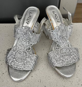 Sandalias Encor Plateadas