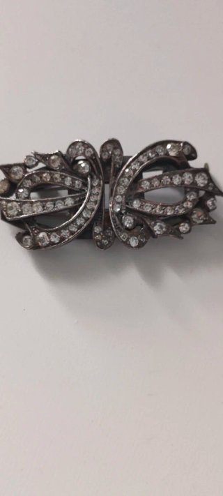 Broche Duette Art Déco años 30 "Déposé" Francia