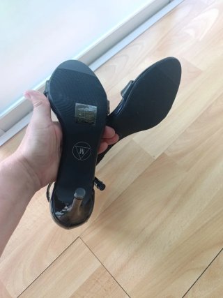 Zapatos tacón negros hebilla tobillo