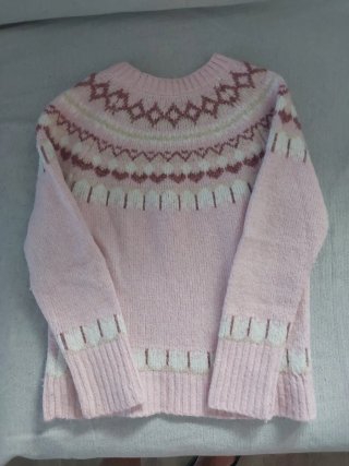 Jersey rosa invierno con estampado