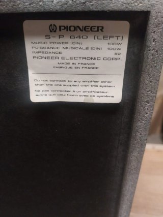 Diffusori Pioneer Neri SP 640 Misure 37x 18 x 24