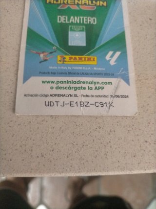 Carta Messi Adrenalyn XL Memory Balón Oro