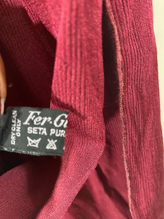 Sciapa uomo 100% seta made in Italy Bordeaux