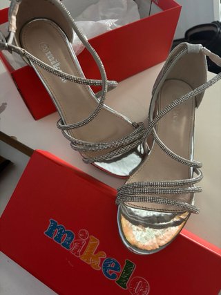 Sandalias Plata Niña/Mujer Talla 35