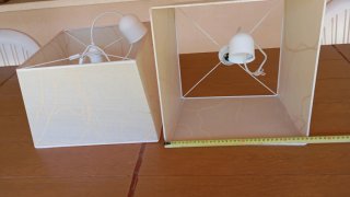 2 Lámparas de salón beige