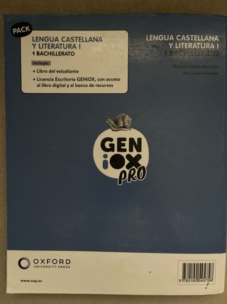 Lengua castellana y literatura I. Libro del est...