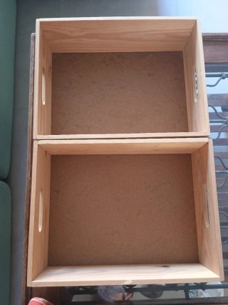Cajas de madera con asas