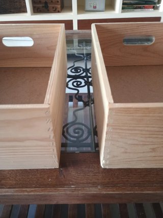 Cajas de madera con asas