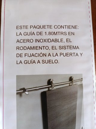 Guía corredera Artens Techno 1.80m