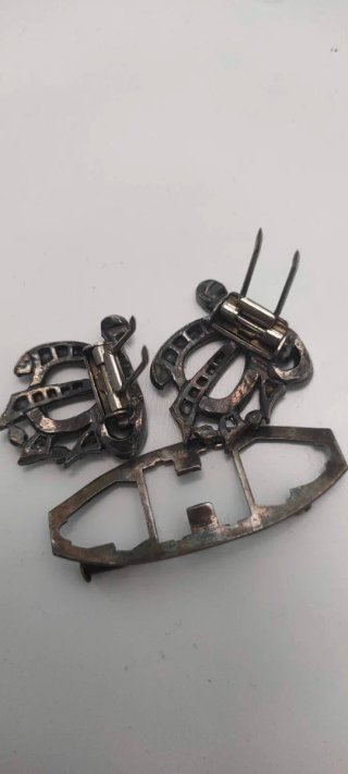 Broche Duette Art Decó Francés Convertible