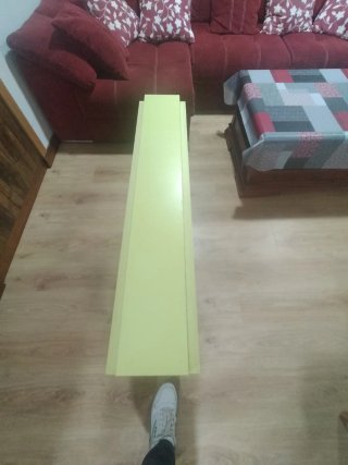 Mesa extensible de madera y metal