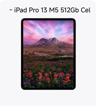 - iPad Pro 13 M5 512GB Cel Precintado + Fac