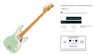 Fender Vintera II 70S Telecaster Bass Surf Green