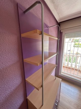 Mueble estantería madera y estanterías con baldas