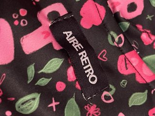 Vestido retro negro y rosa