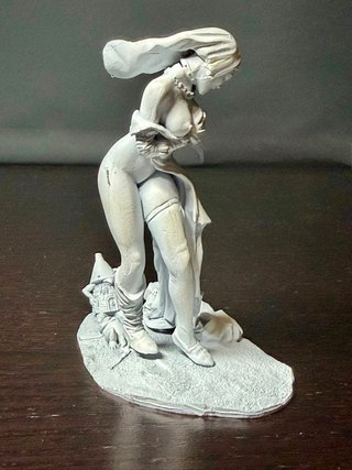 Figura Fantasía Medieval 90mm Metal Blanco