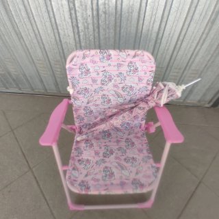 Sedia mare bimbi con ombrellino unicorno