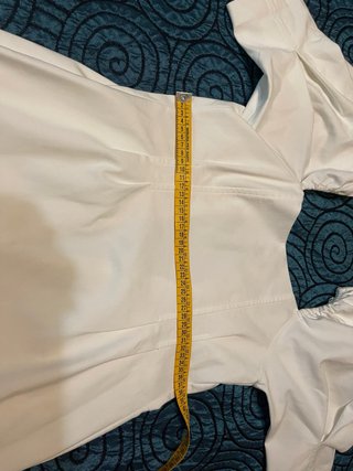 Vestido Zara blanco manga abullonada