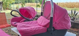 Trio Plebani D1 Passeggino Ovetto Navicella fucsia