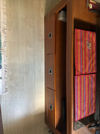 Mueble madera rústica 2 cajones y 2 puertas