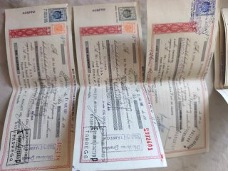 Lote 9 Letras de Cambio Antiguas Años 60