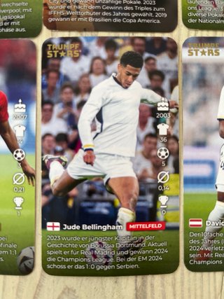 Cartas Coleccionables Trumpf Stars Fútbol