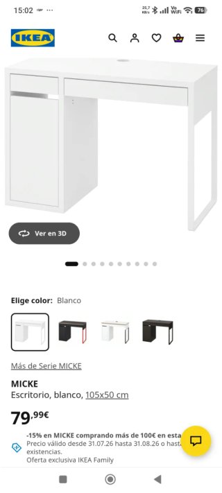 Escritorio y Silla regulable Ikea para niños