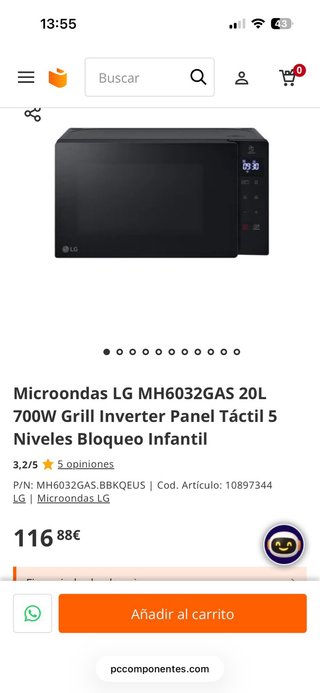 Microondas LG Negro