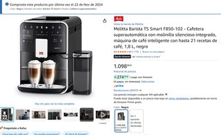 Cafetera Melitta Barista TS Smart F850