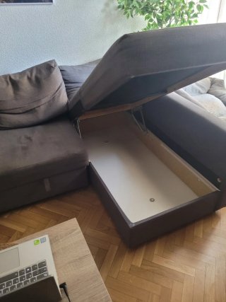 Sofá Cama IKEA Friheten Marrón/Gris