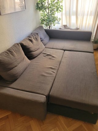 Sofá Cama IKEA Friheten Marrón/Gris
