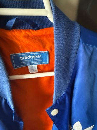 Chaqueta Adidas Bomber Azul Naranja