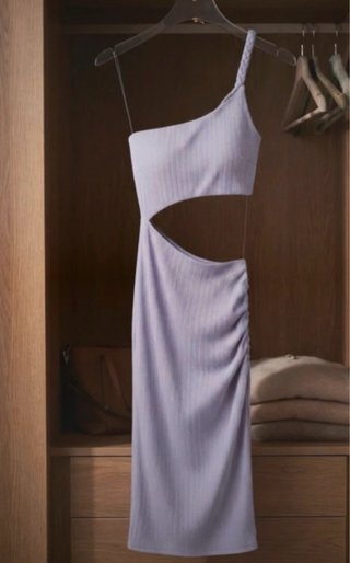 Vestido lila midi push up talla única