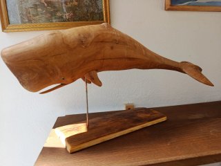 Cachalote de Madera de Olivo
