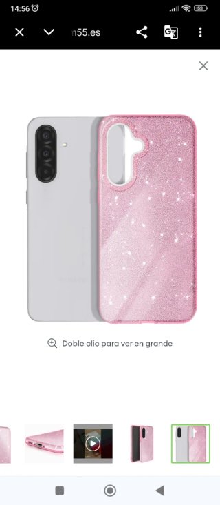 Funda móvil rosa brillante Samsung Galaxy A55