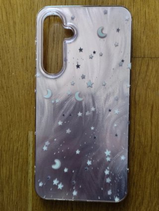 Funda móvil rosa brillante Samsung Galaxy A55