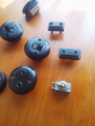 Lote interruptores y enchufes baquelita