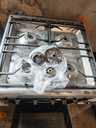 Cocina de gas Smeg con horno