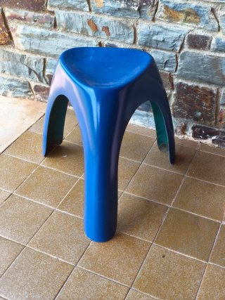 Taburete Vintage Fibra Vidrio Space Age 70s