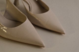 Zapatos Zara Talla 37 Beige Tacón Slingback
