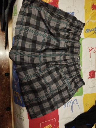 Bañador cuadros gris y verde Talla M