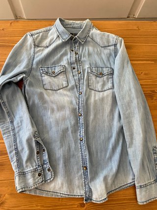 Camisa vaquera Bershka azul