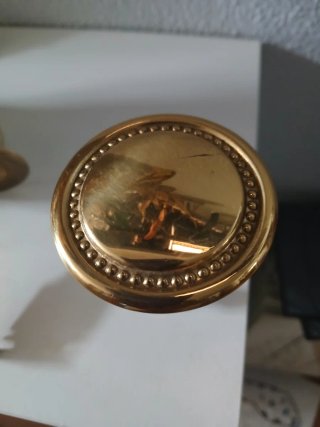 2x Cortineros Dorados Metal